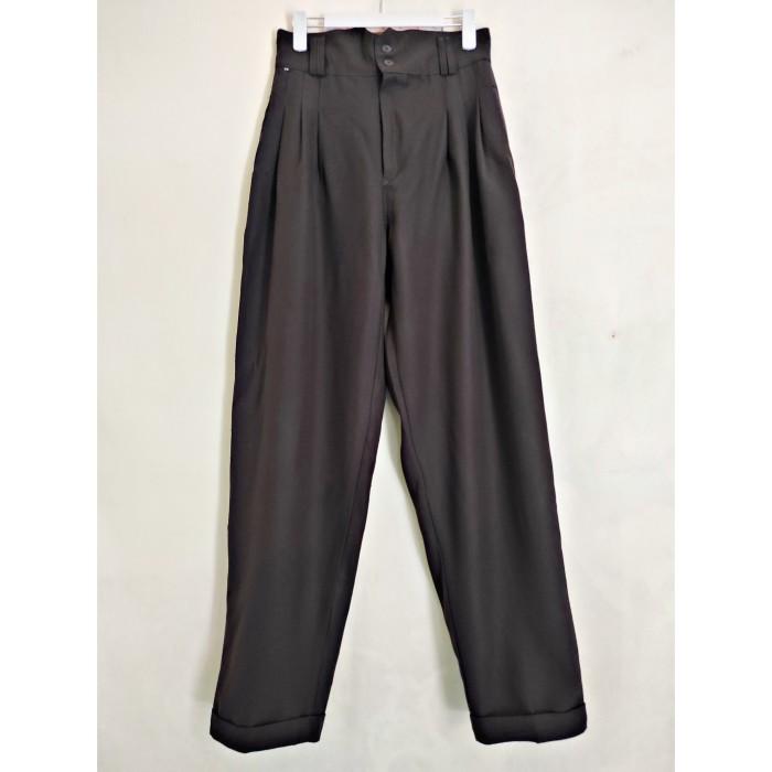 preloved Thrift celana panjang highwaist coklat Korea vintage retro
