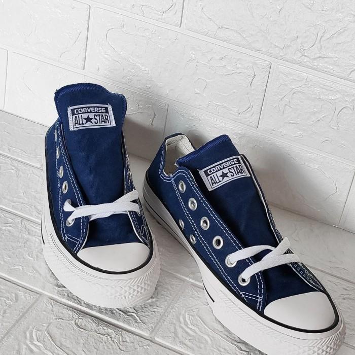 Sepatu Converse All Star Original Low Basic Navy Biru Tua Pendek Ori (Best Quality)