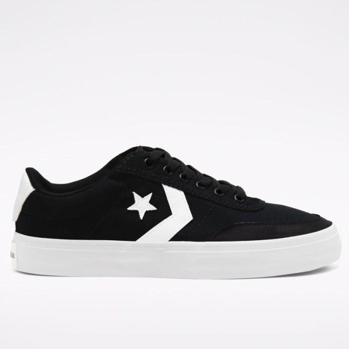 Sepatu Sneakers Unisex Converse Courtlandt Ox Black White 161603C (Best Quality)