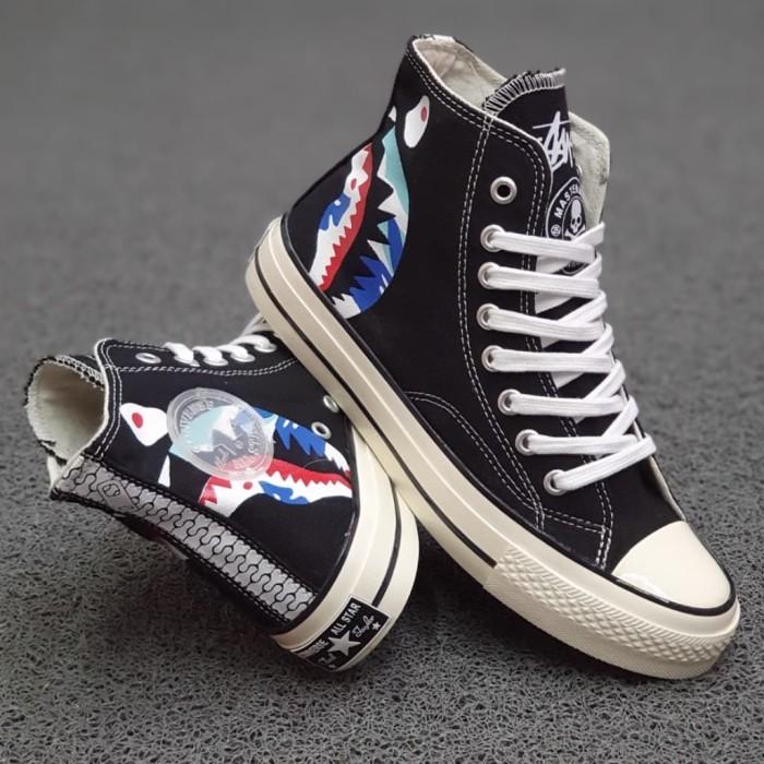 Sepatu Converse 70S High X Bapee Mastermind Sol Glossy Grade Original (Best Quality)
