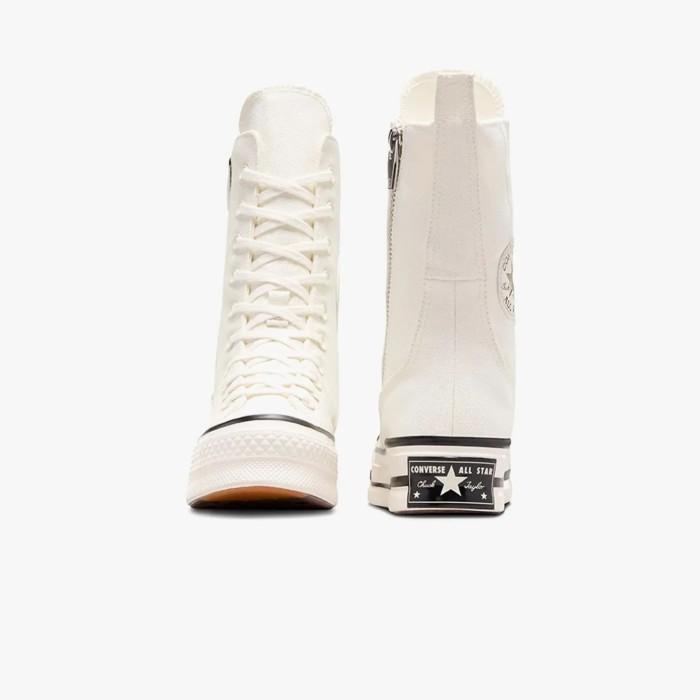 Sepatu Sneakers Wanita Converse Chuck 70 Plus Xhi Black/White/Egret (Best Quality)