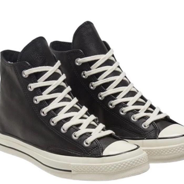 Sepatu Converse Ct Leather 70S Hi Black White Egret (Best Quality)