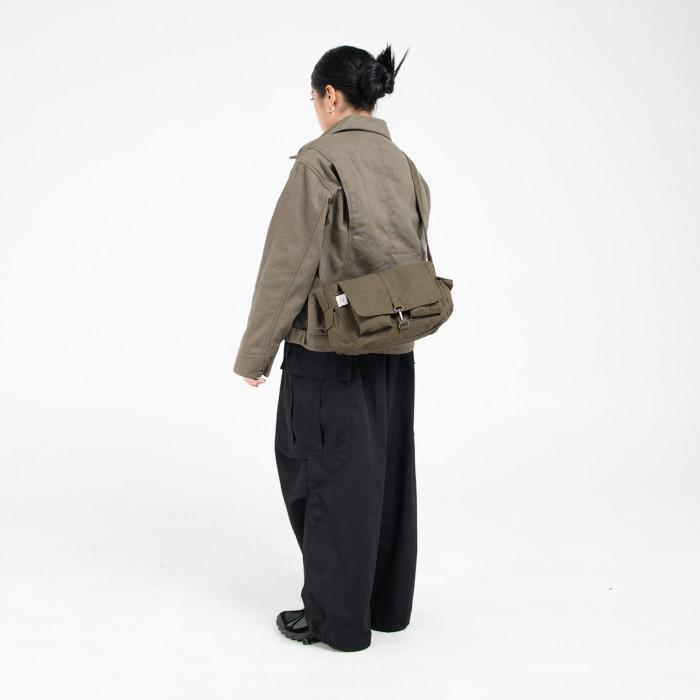 MEGAN MILITARY BAG - Y2K Bag / Messenger Canvas Bag