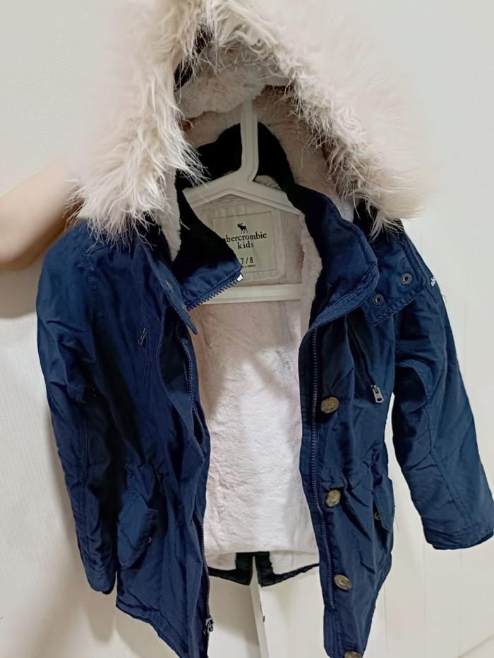 [2nd Like New] ORIGINAL ABERCROMBIE Weather Coat Anak | Jaket Dingin | BLue Biru