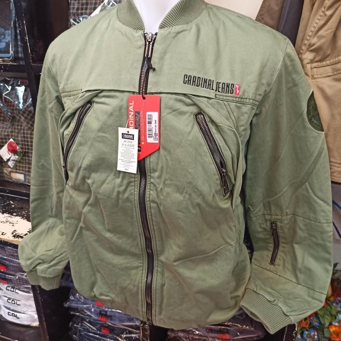 CARDINAL New Jaket Bomber Original Hijau Risleting CAJAR472