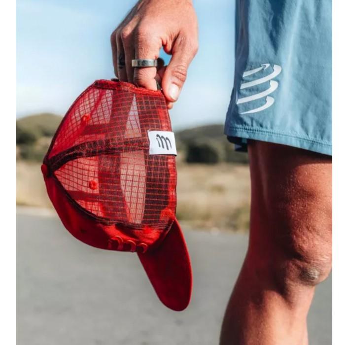 New' Compressport Running Trucker Cap - Samba Red