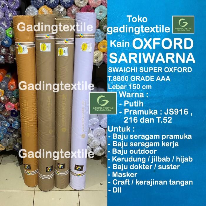 Kain Oxford Sari Warna Sariwarna Lb 150 Per Roll Seragam Putih Pramuka