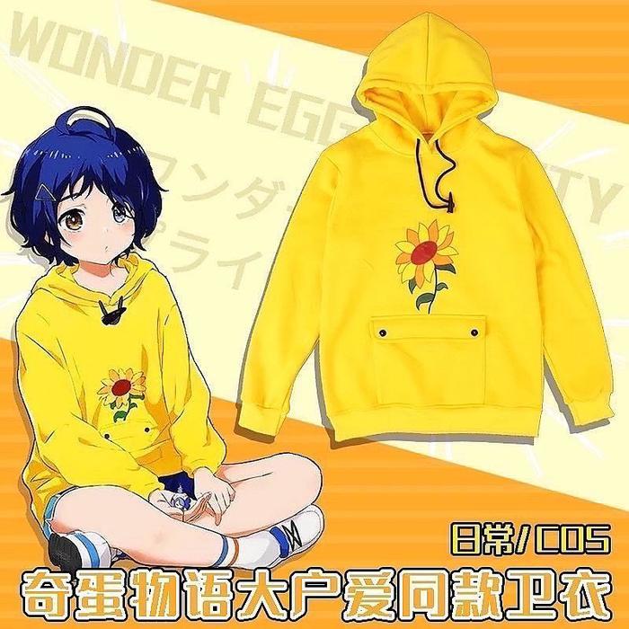 Ohto Ai Wonder Egg Priority Jacket Cosplay Cosplayer Jaket Anime Lucu Fleece Hoodie Atasan Mantel Sw