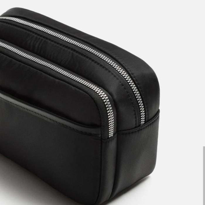 New' Pouch Bag Zara Clutch Pria Hitam Original Store