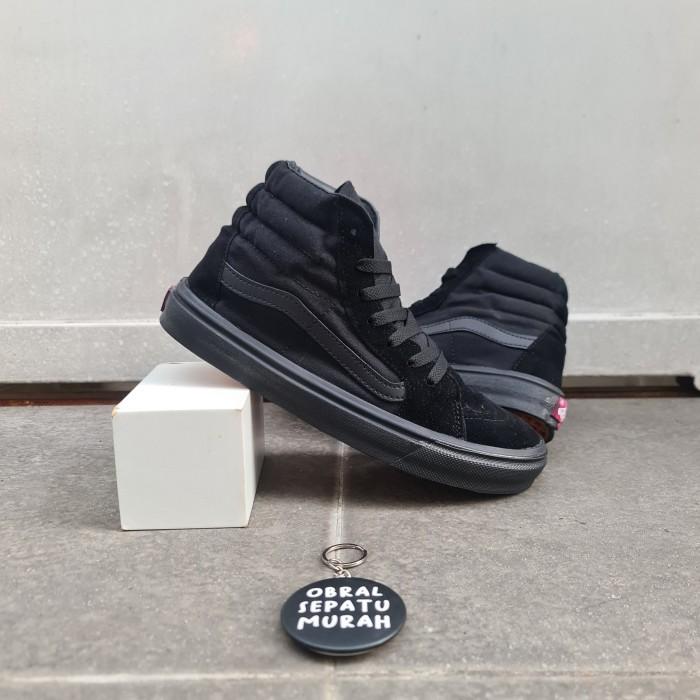 Sepatu Vans Sk8 Full Black High 39-43 Grade Original (Best Quality)