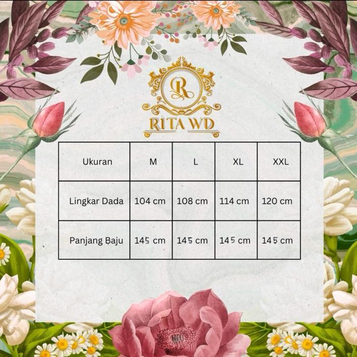 Rita WD 288 / gamis bordir gamis Arsena silk/gamis bordir payet cantik mewah dan elegant