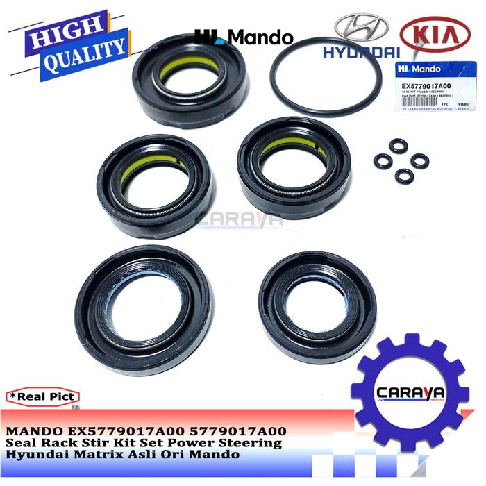 Seal Rack Stir Kit Set Power Steering Hyundai Matrix Asli Ori Mando
