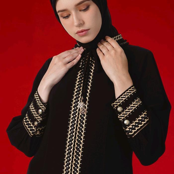 HIKMAT A4467 abaya & scarft ABAYA HIKMAT ORIGINAL