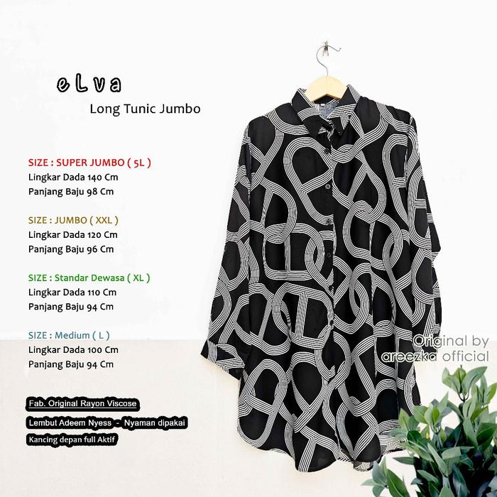 Kemeja JUMBO MOTIF Terbaru Tunik Oversize Adem Lembut Ghaffa Moela