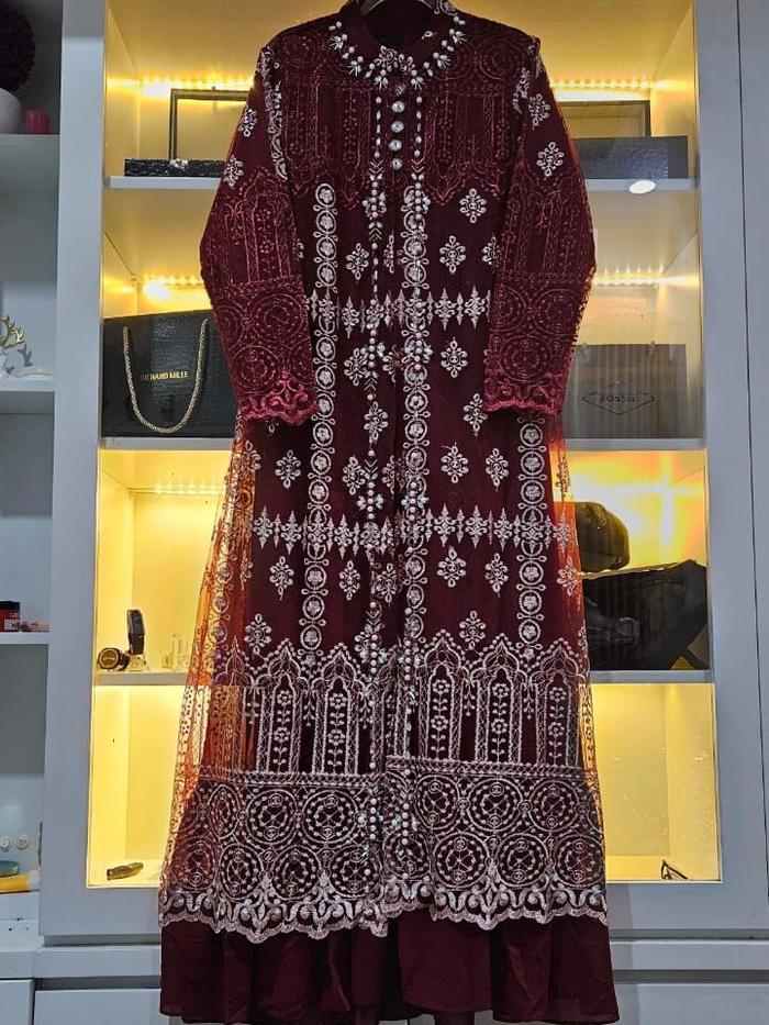 Andari Twotone/Baju Muslim/ Baju Lebaran gamis alika design 2025