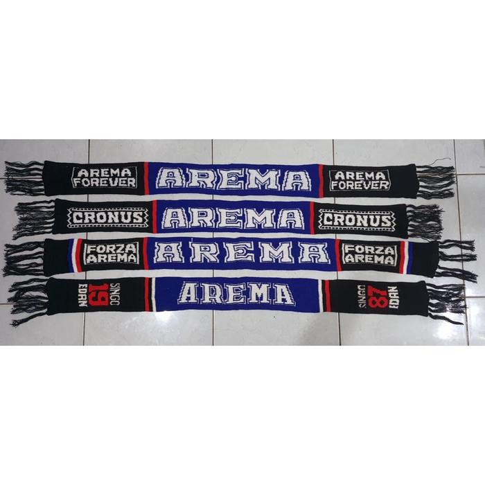 TERMURAH!! SYAL RAJUT SCARFT SUPORTER LIGA INDONESIA AREMA MALANG ORDER 10 PCS