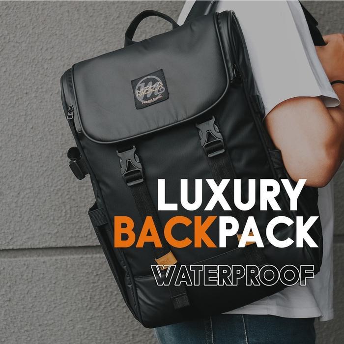 Mokamula Genus Pro 2 | Tas Ransel Pria Wanita Waterproof | Backpack Anti Air Fit In Laptop 15,6 Inch