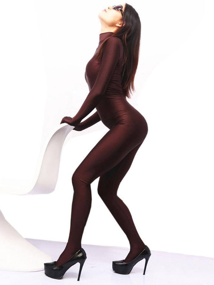 sexy women cosplay five finger glove shiny full body bodysuit pantyhose catsuit sexy pantyhose shapi
