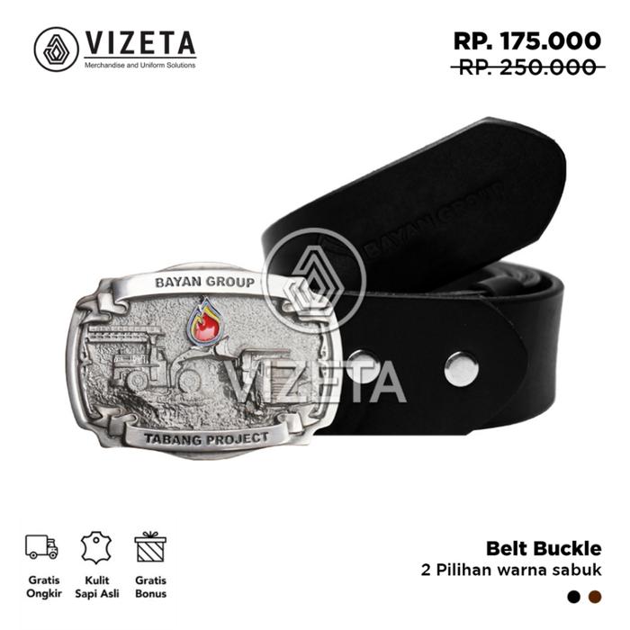 Sabuk Tambang Bayan Ikat Pinggang Cowok Dengan Belt Yang Terbuat Dari Kulit Asli 100% Genuine By Viz