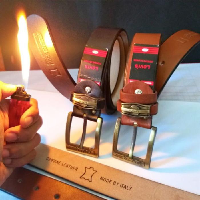 Original Sabuk Kulit Asli Ikat Pinggang Pria Kulit Sapi Selapis Magetan