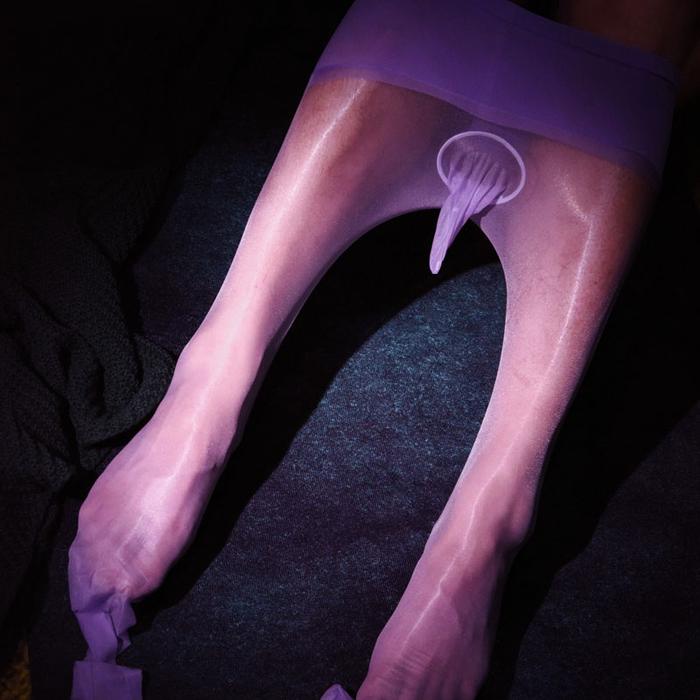 1d sexy men 360 seamless stockings hollow out oil gloosy shiny stockings sexy tight cockring shaping