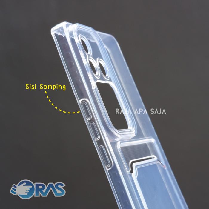 Softcase For VIVO V30 / V30 Pro 5G Card Slot Kartu Casing Silicon Bening Clear Dompet [PRODUK TERBAI