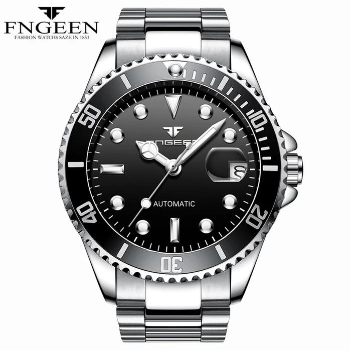 FNGEEN 9001 Luxury Brand Classic Water Ghost Series Men 'S Automatic Mechanical Calendar Watch Strap