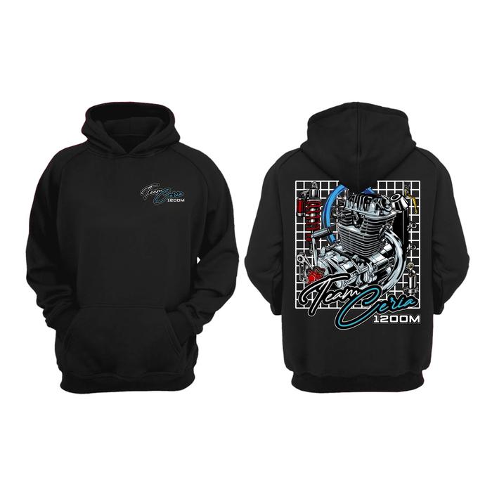JAKET HOODIE HEREX TEAM CERIA 1200M BIG SIZE JUMBO