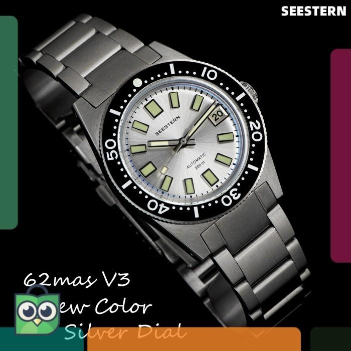 Jam Tangan Pria SEESTERN 62MAS Diving Jam Tangan Pria Automatic NH35 Movement Rantai