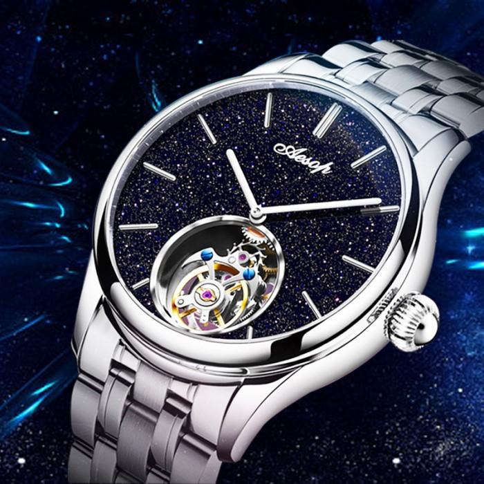 Jam Tangan Pria Original Original Brand Aesop Flying Tourbillon Movement Watch for Men Mechanical Sk