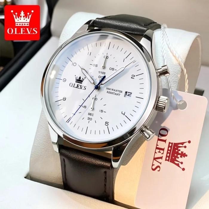 Jam Tangan Pria OLEVS Original Chronograph Quartz Watch