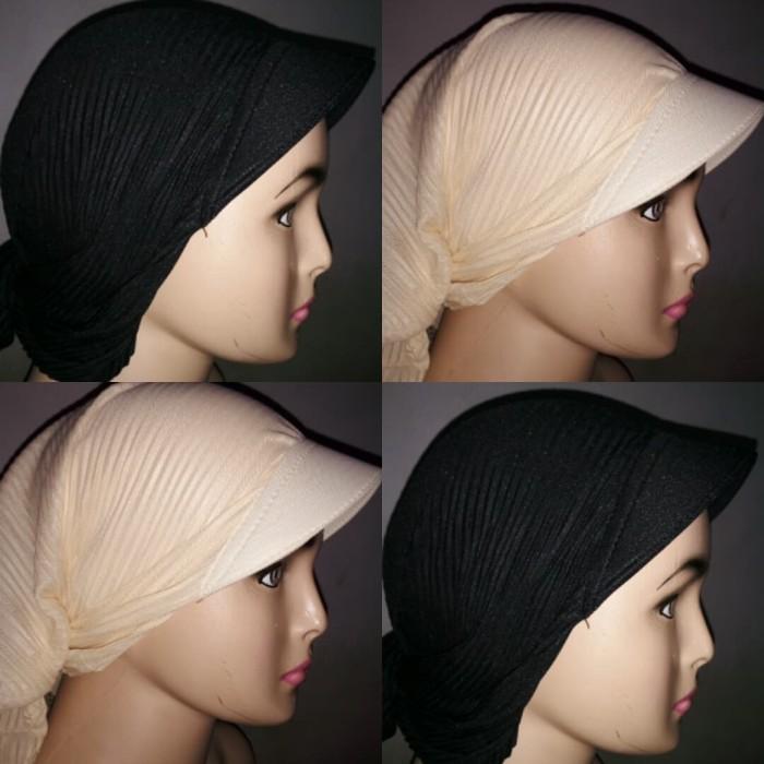 Torbus Gontor Warna Hitam, Putih dan Krem Dijual Eceran - Dalaman kerudung - ciput [PRODUK TERBAIK] 