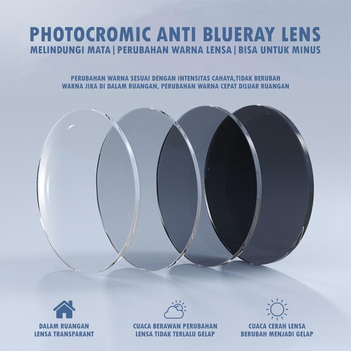 Lensa Minus ABR PGX/Anti Radiasi Blueray Photocromic Colore.in L004-1