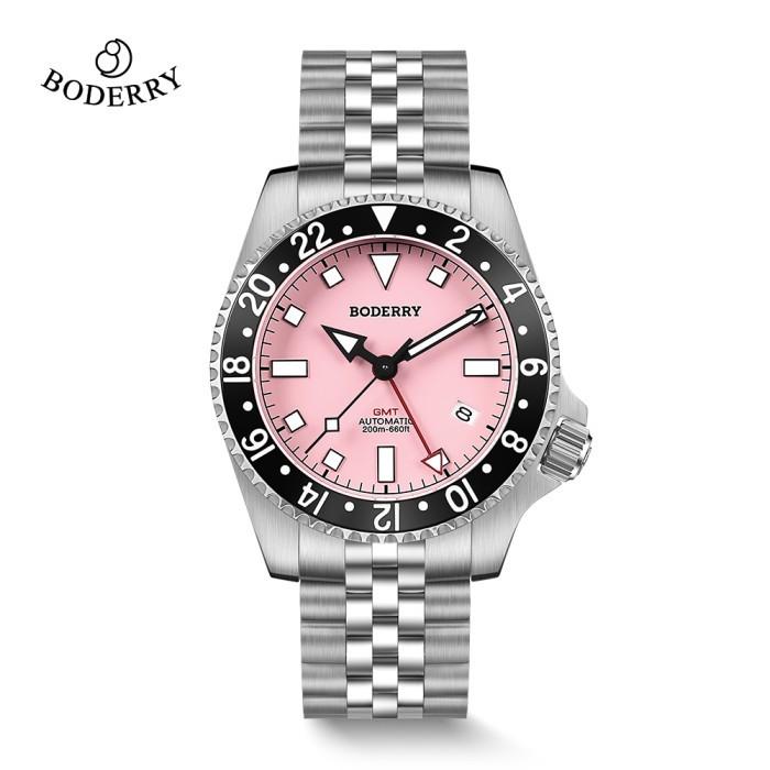 Jam Tangan Wanita Boderry ADMIRAL GMT Watch Diver Watches Titanium Seiko NH34 Movement 200M Waterpro
