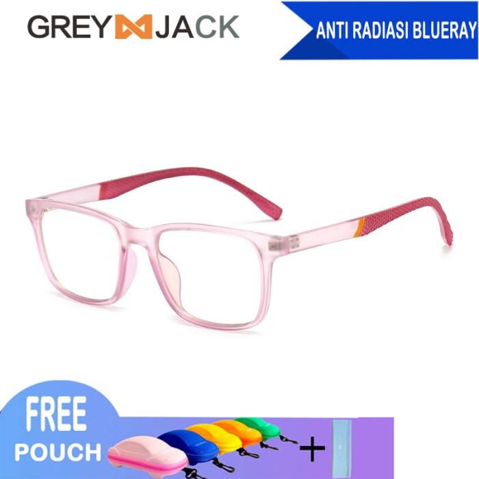Grey Jack /Kacamata Anak Anti Radiasi Blueray Komputer Hp Tv 8300