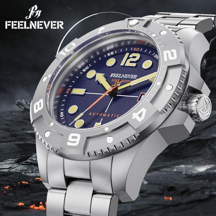 Jam Tangan Pria FEELNEVER Professional New Automatic Watches Men LIGE Military Dive Luxury Men Watch