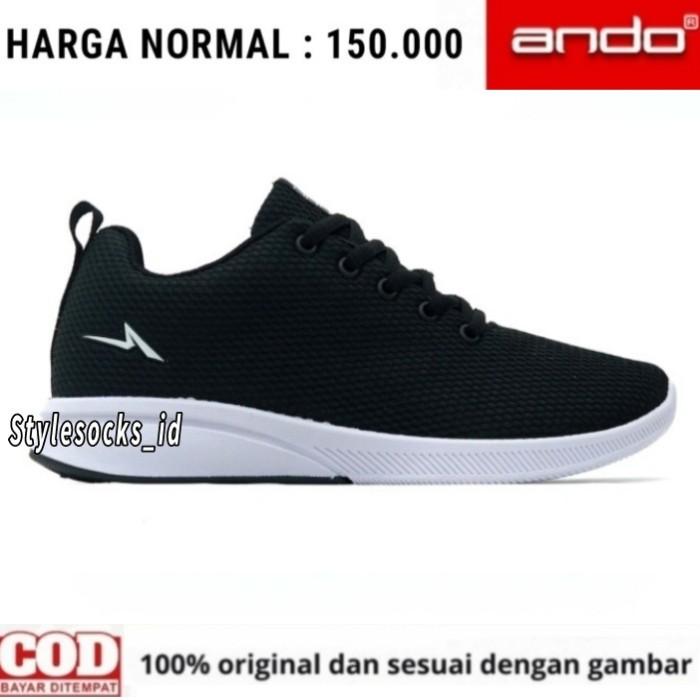 SEPATU SEKOLAH ANDO HITAM PUTIH / SEPATU ANDO ORLIN ORIGINAL 100%