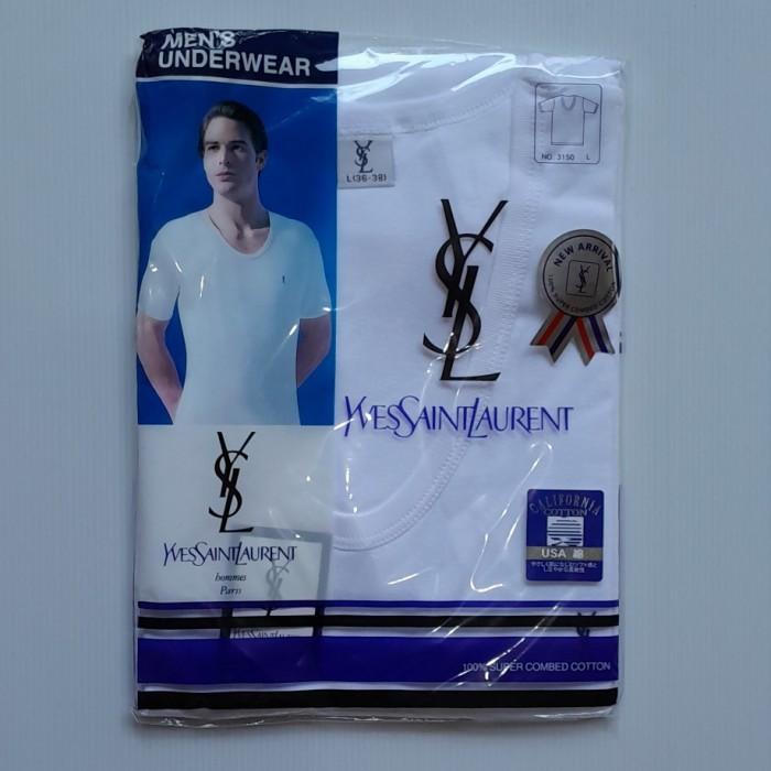 Kaos Dalam Pria BRANDED V Neck - Putih