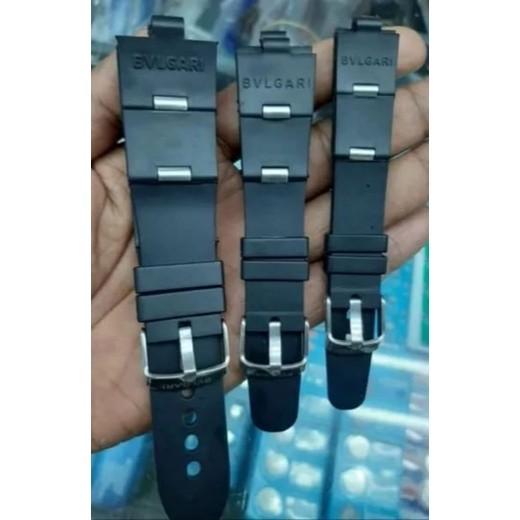 BARU Tali Jam Bvlgari Diagono Al38a Rubber Strap Bvlgari Diagono Hitam