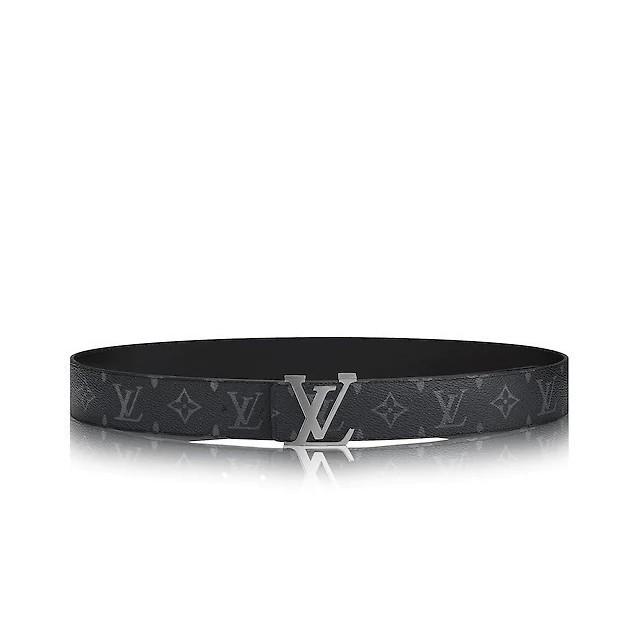 LV Monogram Eclipse Reversible Belt Black 100% Authentic