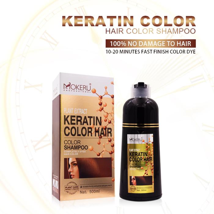 MOKERU Shampoo Semir Argan Oil / Keratin Herbal Alami 500 ml [PRODUK TERBAIK] [TERPERCAYA]
