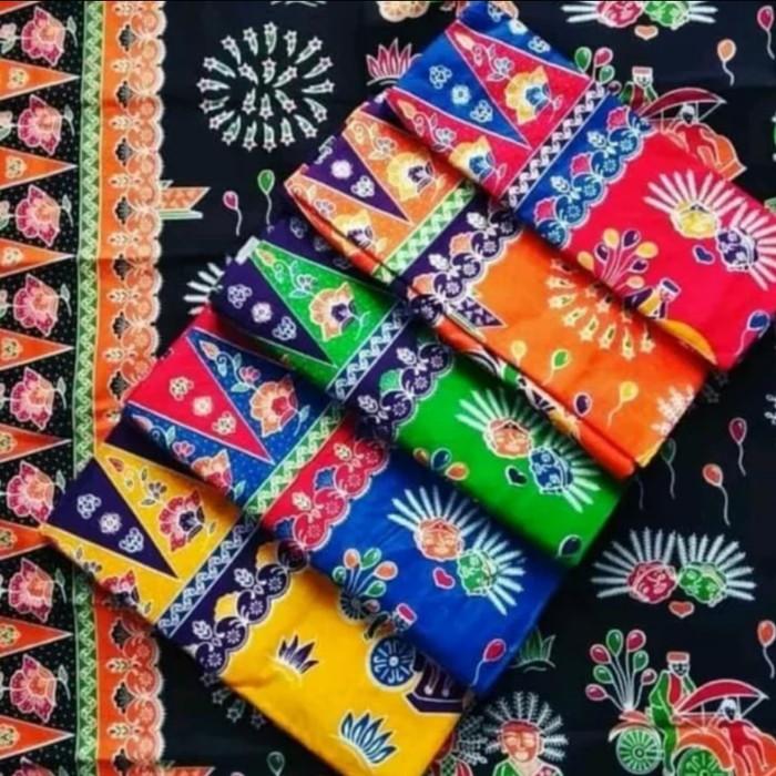 Kain Batik Bekasi Katun Halus Motif Ondel-ondel Betawi