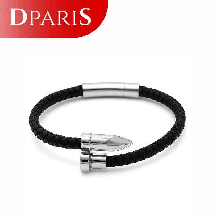DPARIS Gelang Tangan Model Kulit Black TKI172