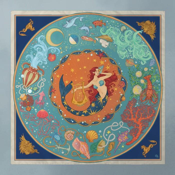 Sirene Illustrated Scarf