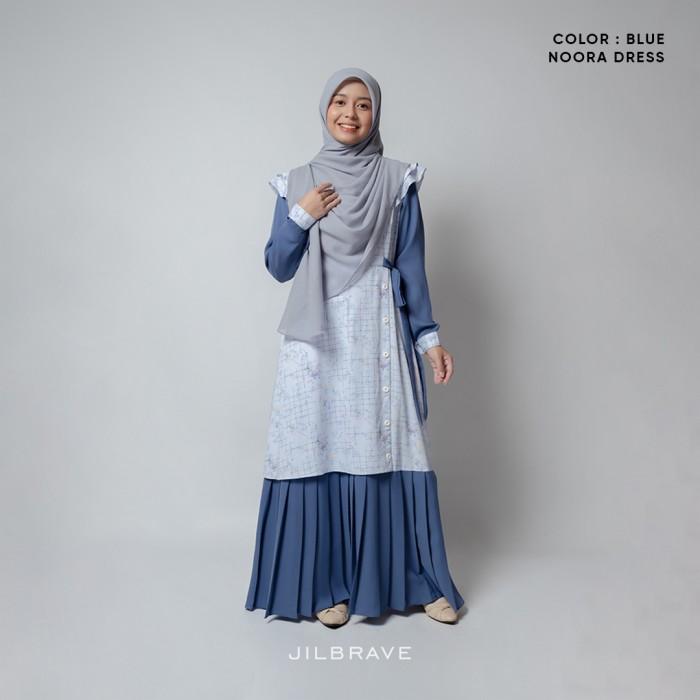 JILBRAVE Noora Dress Gamis Best Seller Lebaran Simple Elegant Look Feminine Casual Raya Collection