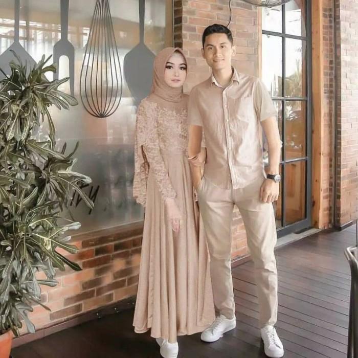 Baju Pasangan Couple Kondangan Bahan Brukat