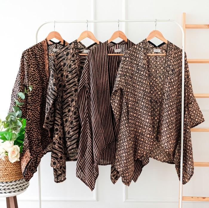 OUTER BATIK VISCOSE PARANG WANITA CARDIGAN LUARAN BATIK JUMBO WANITA