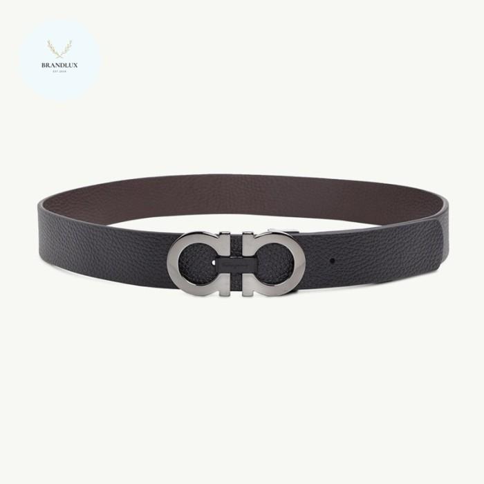 SALVATORE FERRAGAMO Men Reversible Glossy Gancini Belt
