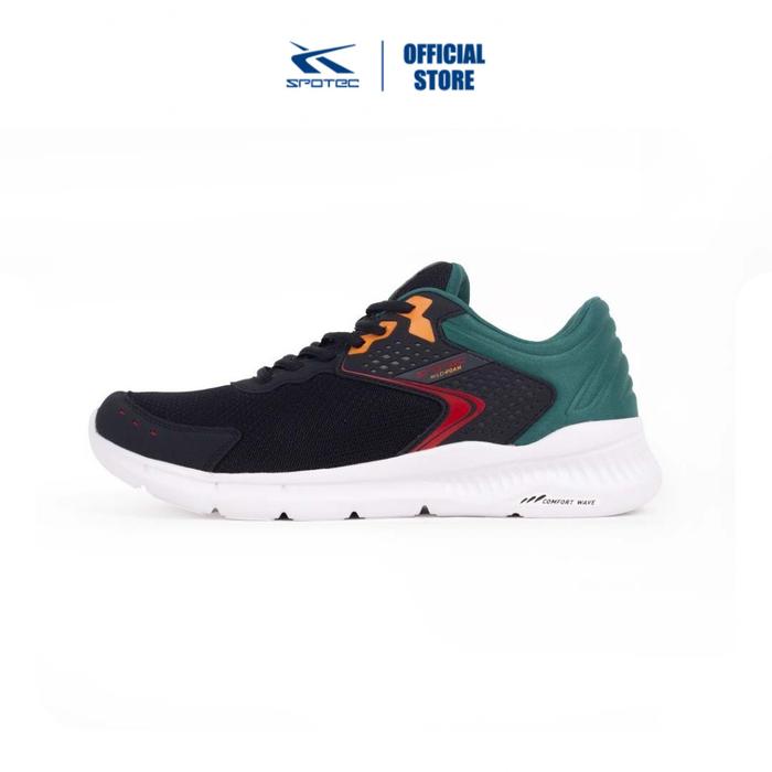 Spotec Running Blitzer Sepatu Lari Pria Wanita - Hitam Hijau