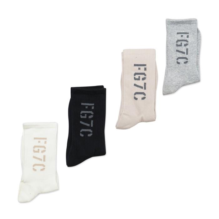 Fog Fg7C Text Logo Mid Socks